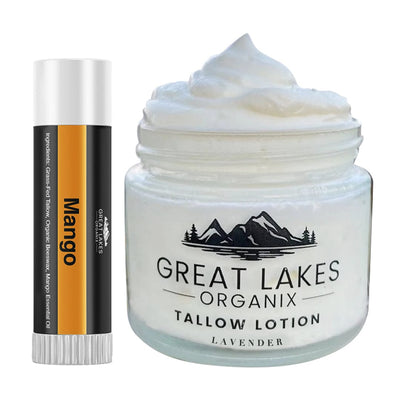 Great Lakes Organix Tallow Lotion & Lip Balm Bundle - 4 oz. - NuVision Health Center