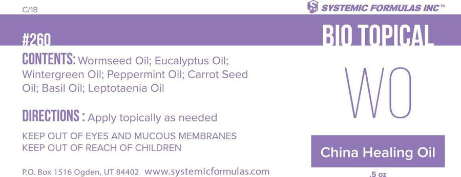 Systemic Formulas WO - China Healing Oil - NuVision Health Center