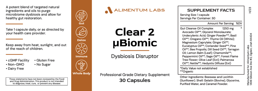 Alimentum Labs- Clear 2 uBiomic - NuVision Health Center