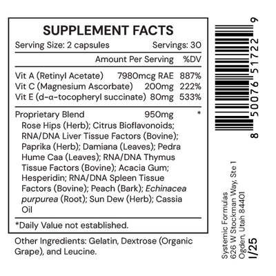 Systemic Formulas ACX - Vitamin Detox - NuVision Health Center