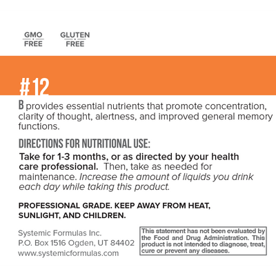 Systemic Formulas B - Brain - NuVision Health Center