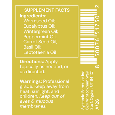 Systemic Formulas WO - China Healing Oil - NuVision Health Center