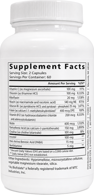 Vitamin B Complex (60 Day Supply)